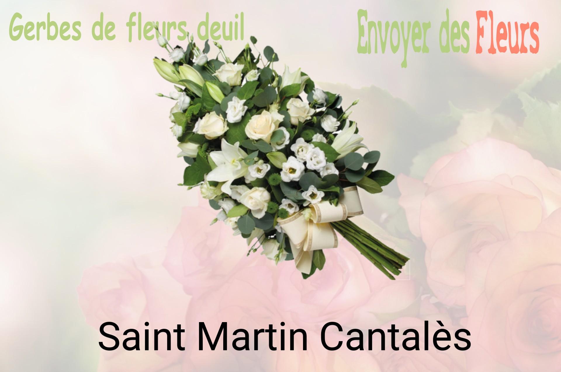 Gerbe de fleurs de deuil livrée à Saint-Martin-Cantalès